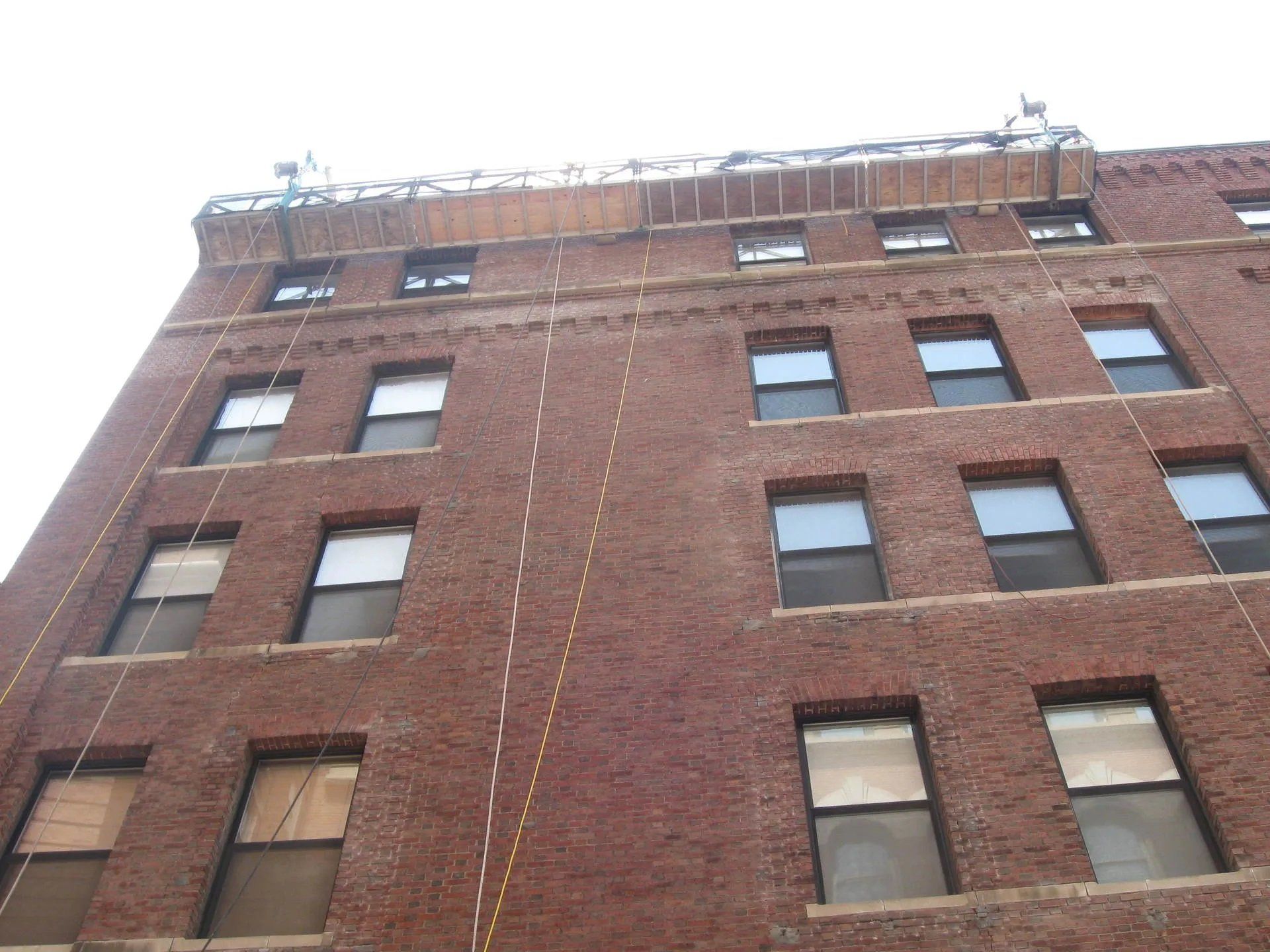 Large condo building under repair