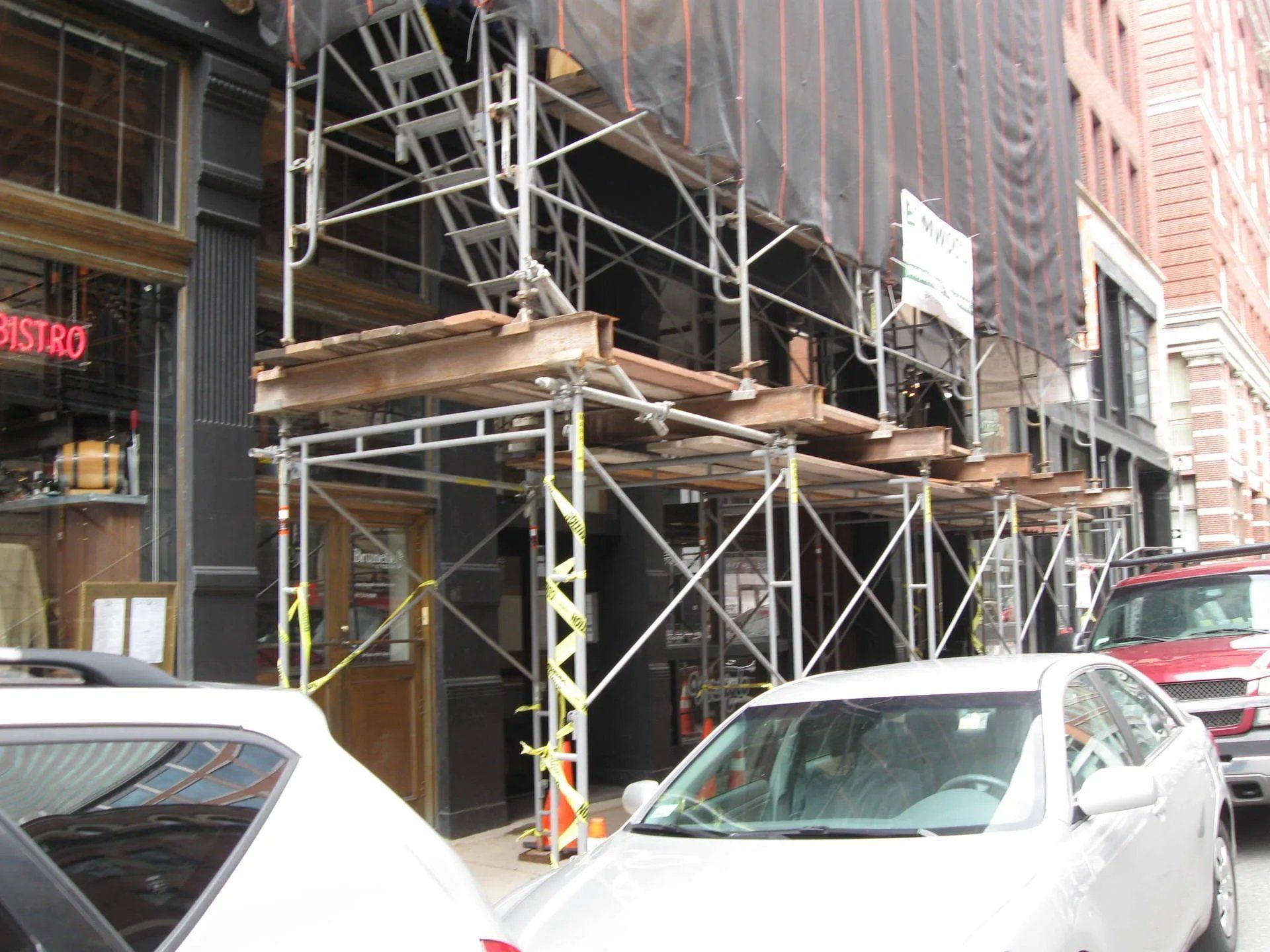 Commercial building under repair