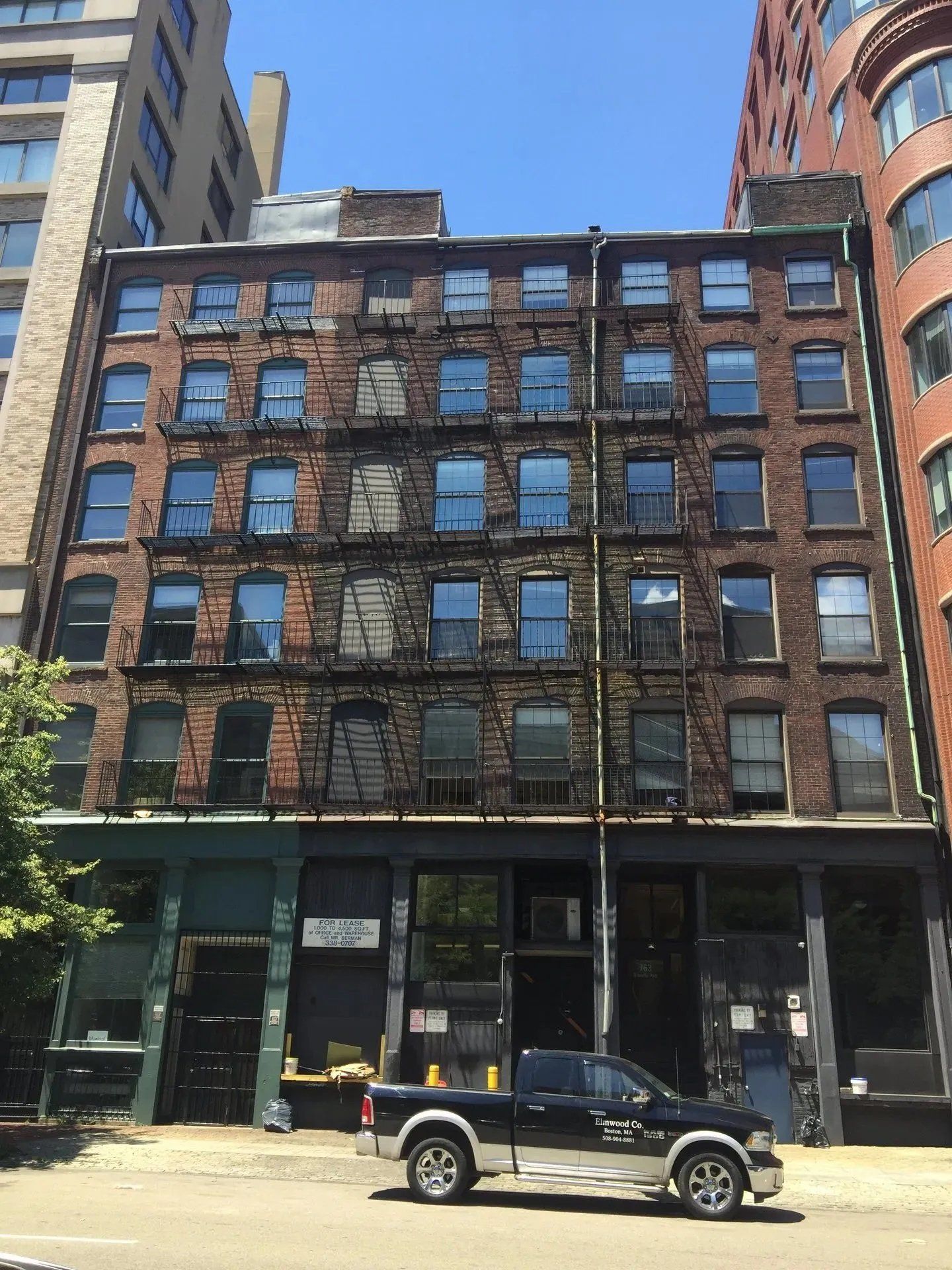 Old commercial building unit that needs repair or reconstruction