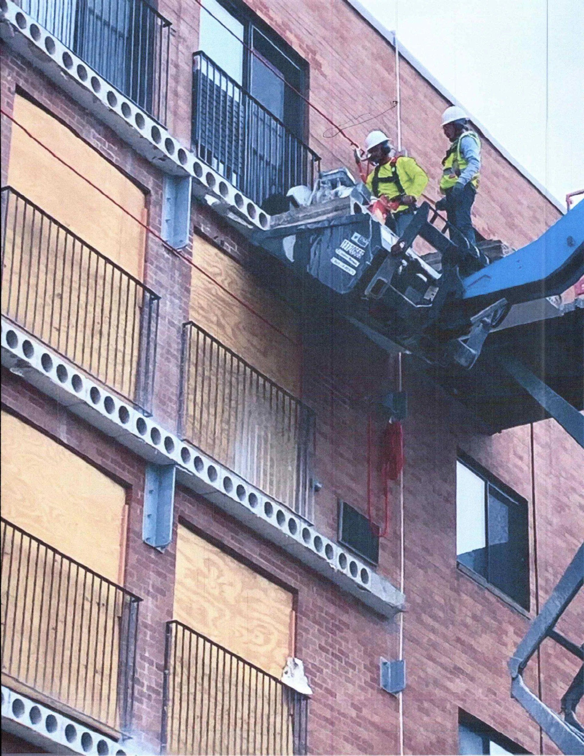 Removal of old balconies