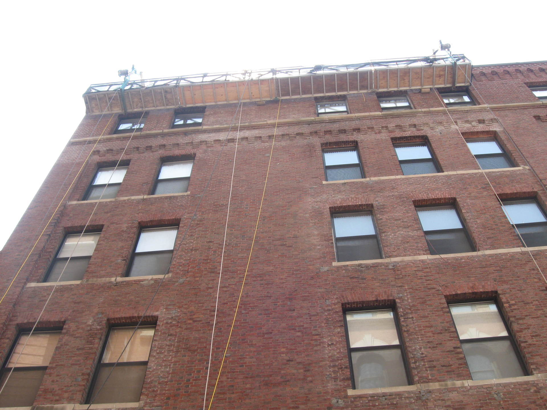 Large condo building under repair