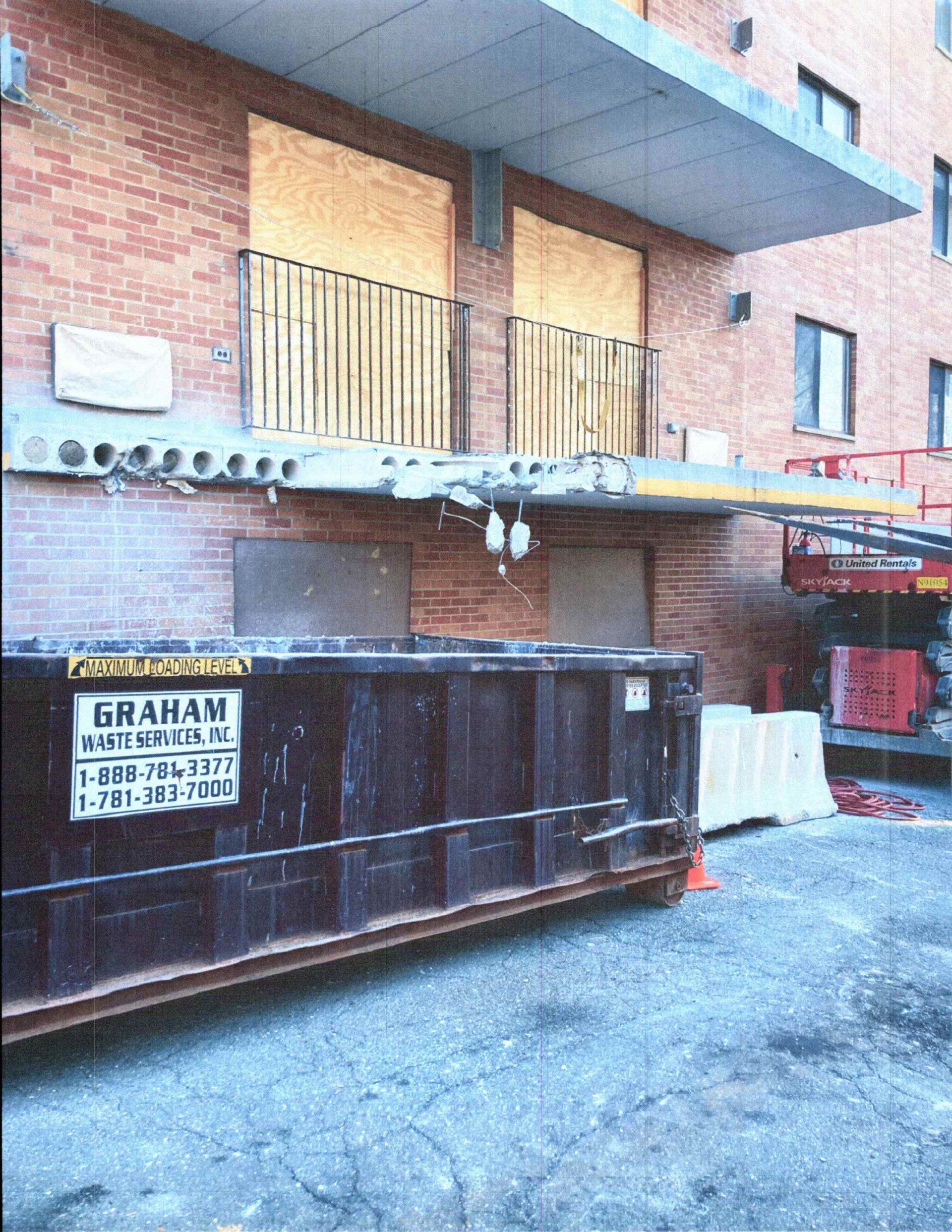 Removal of old balconies
