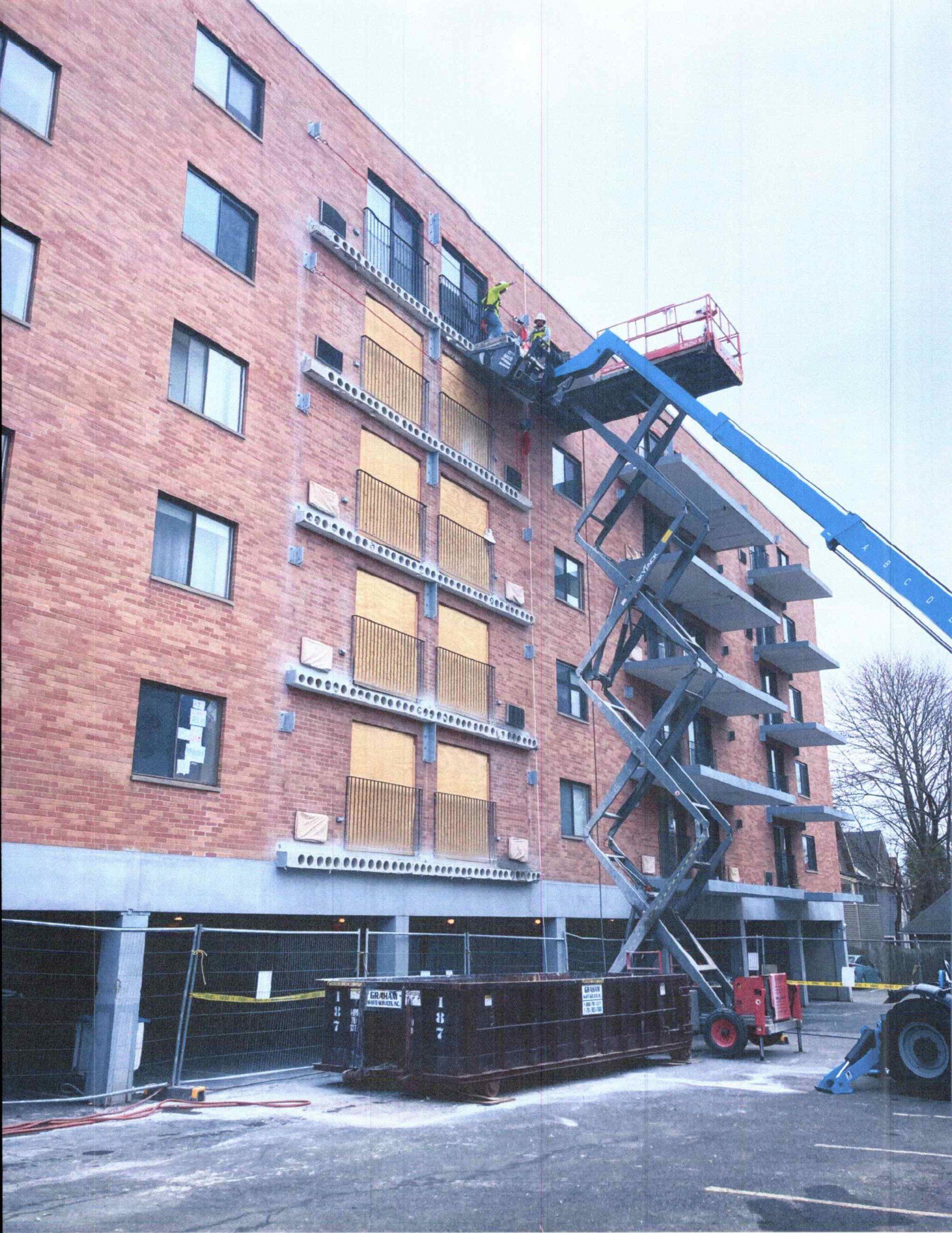 Removal of old balconies