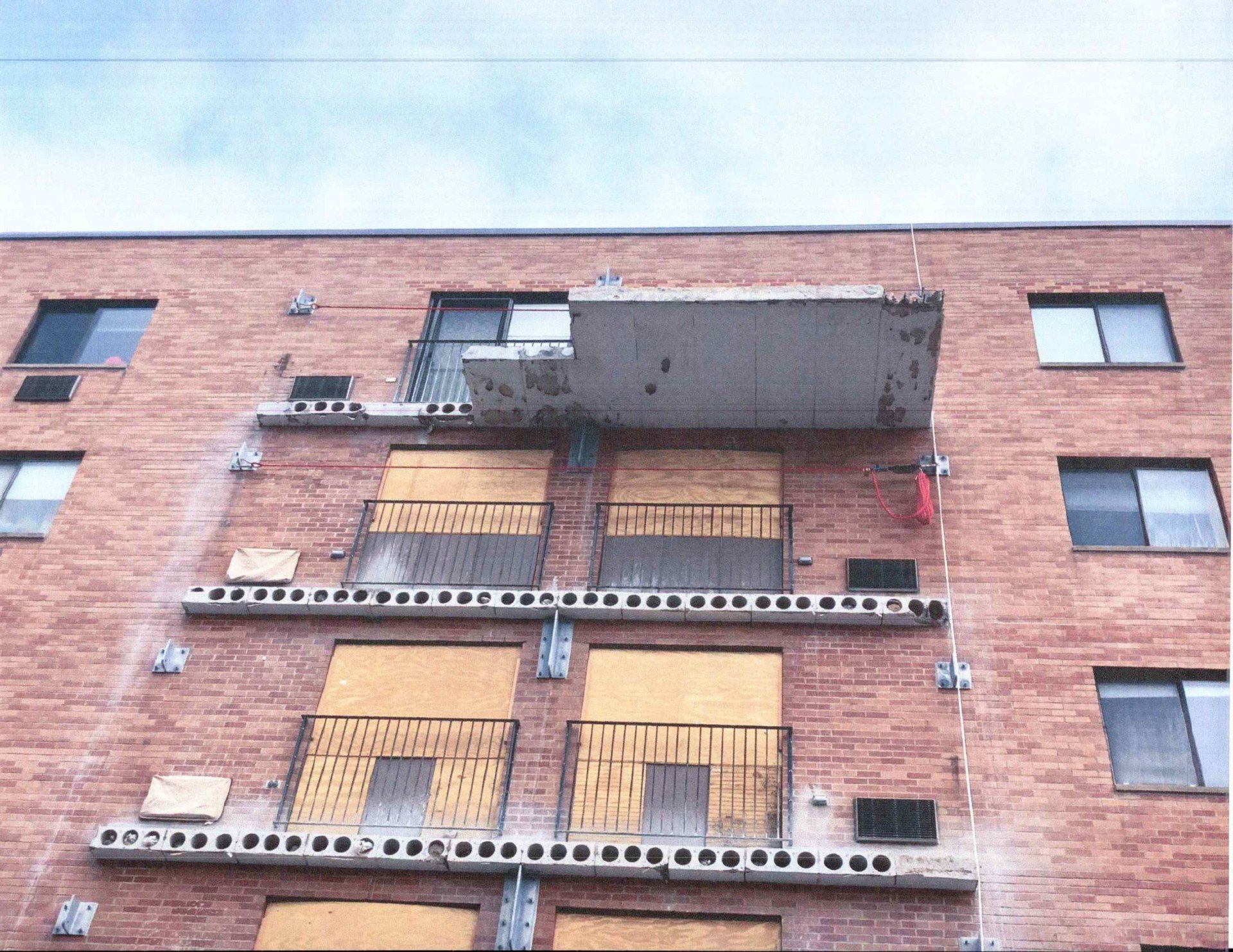 Removal of old balconies