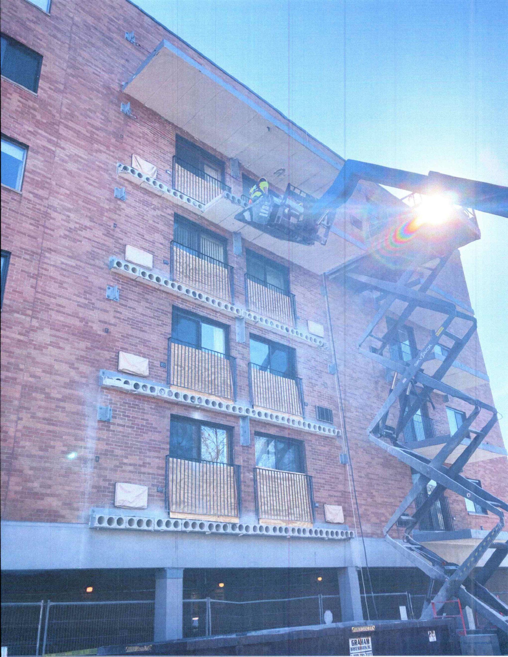 Removal of old balconies