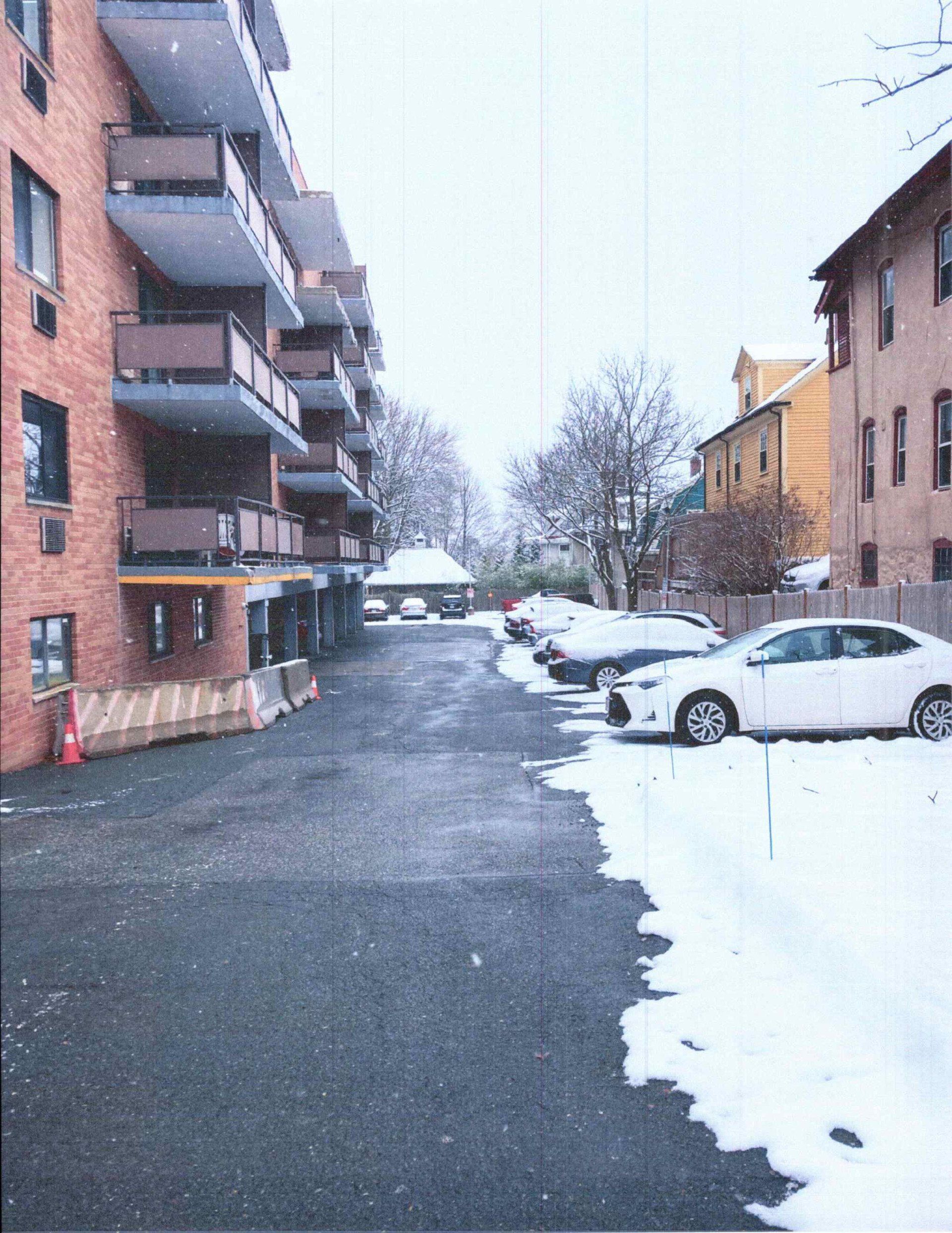 Old balconies on the side of the building