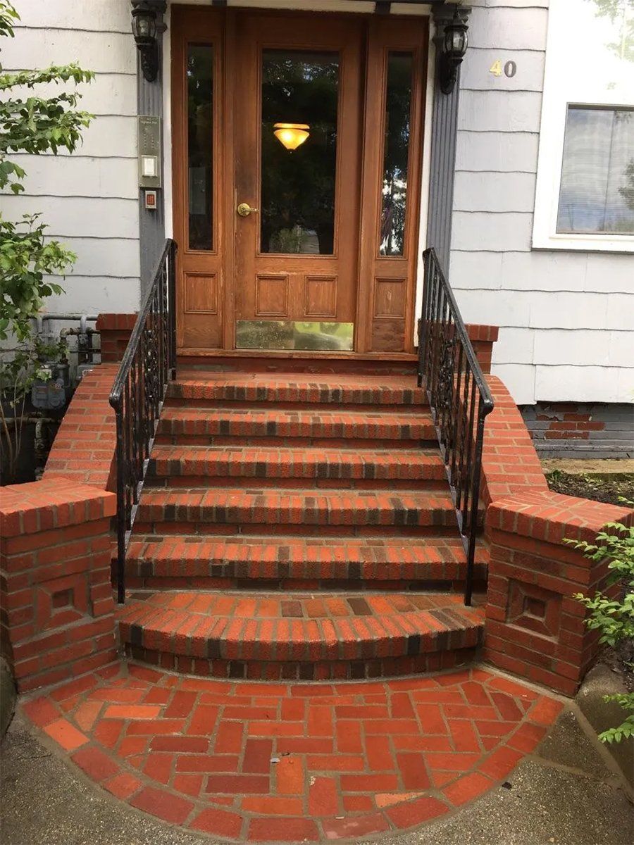 Re-pointed front steps