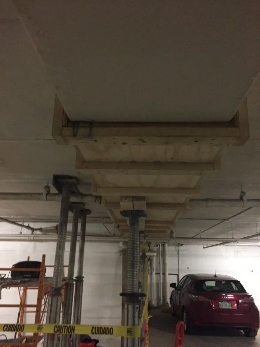 Overhead beam repair