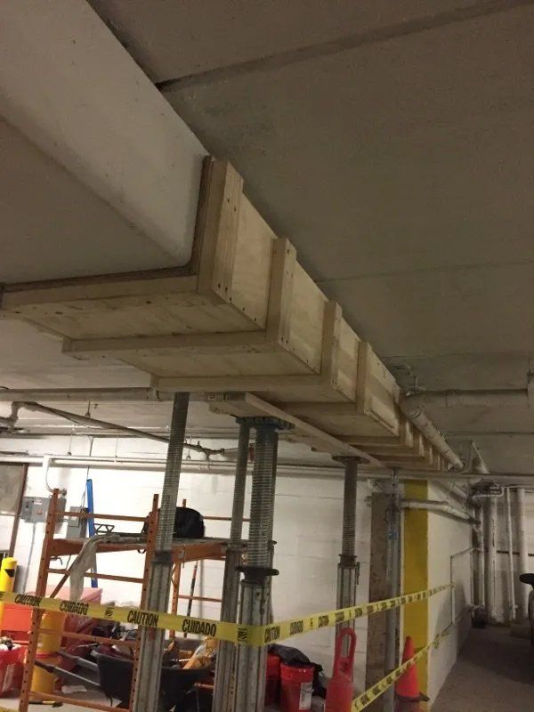 Overhead beam repair