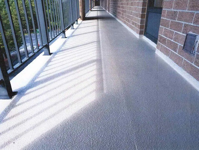 Epoxy coating applied on a new balcony
