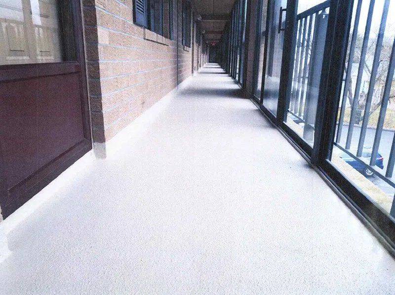 Epoxy coating applied on a new balcony