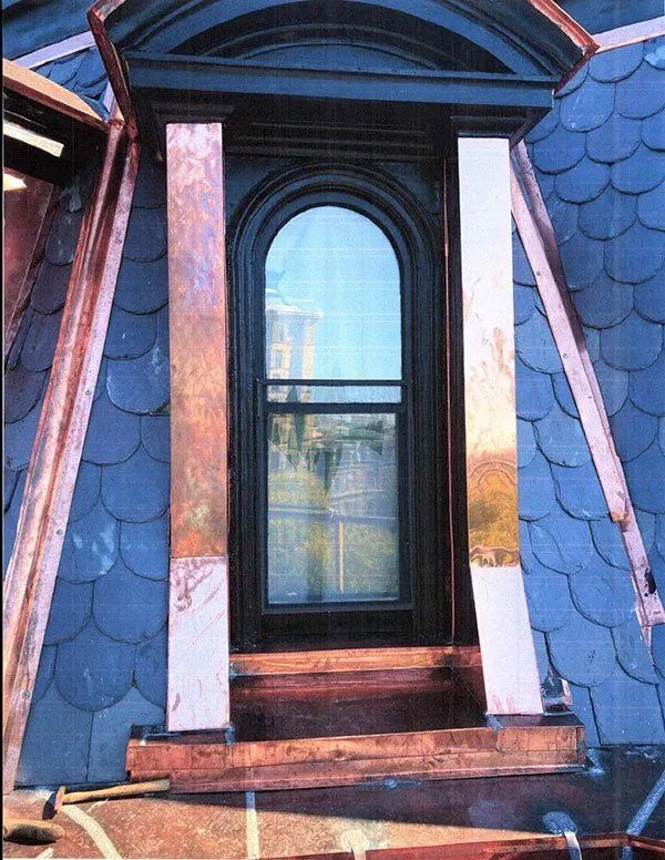 Mansard roof with dormer window