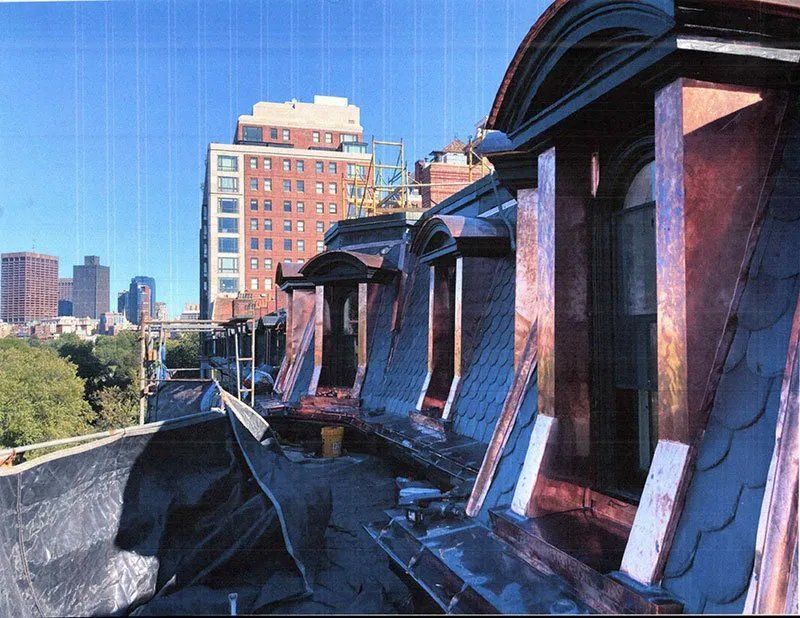 Mansard roof with dormer windows