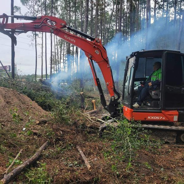 Preparing of land for septic installation