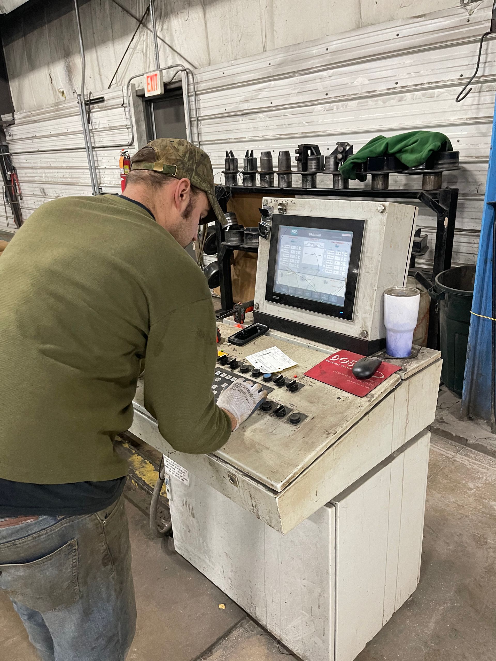 Man working on a machine