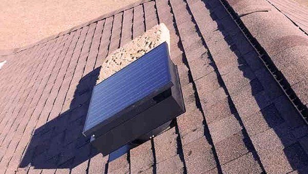 Solar attic fan