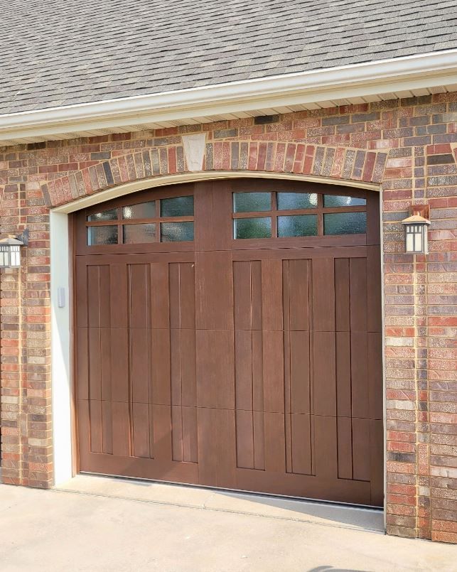 Wooden garage door design