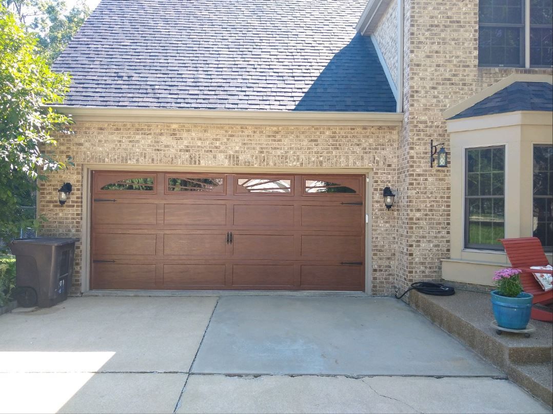 Wooden garage door