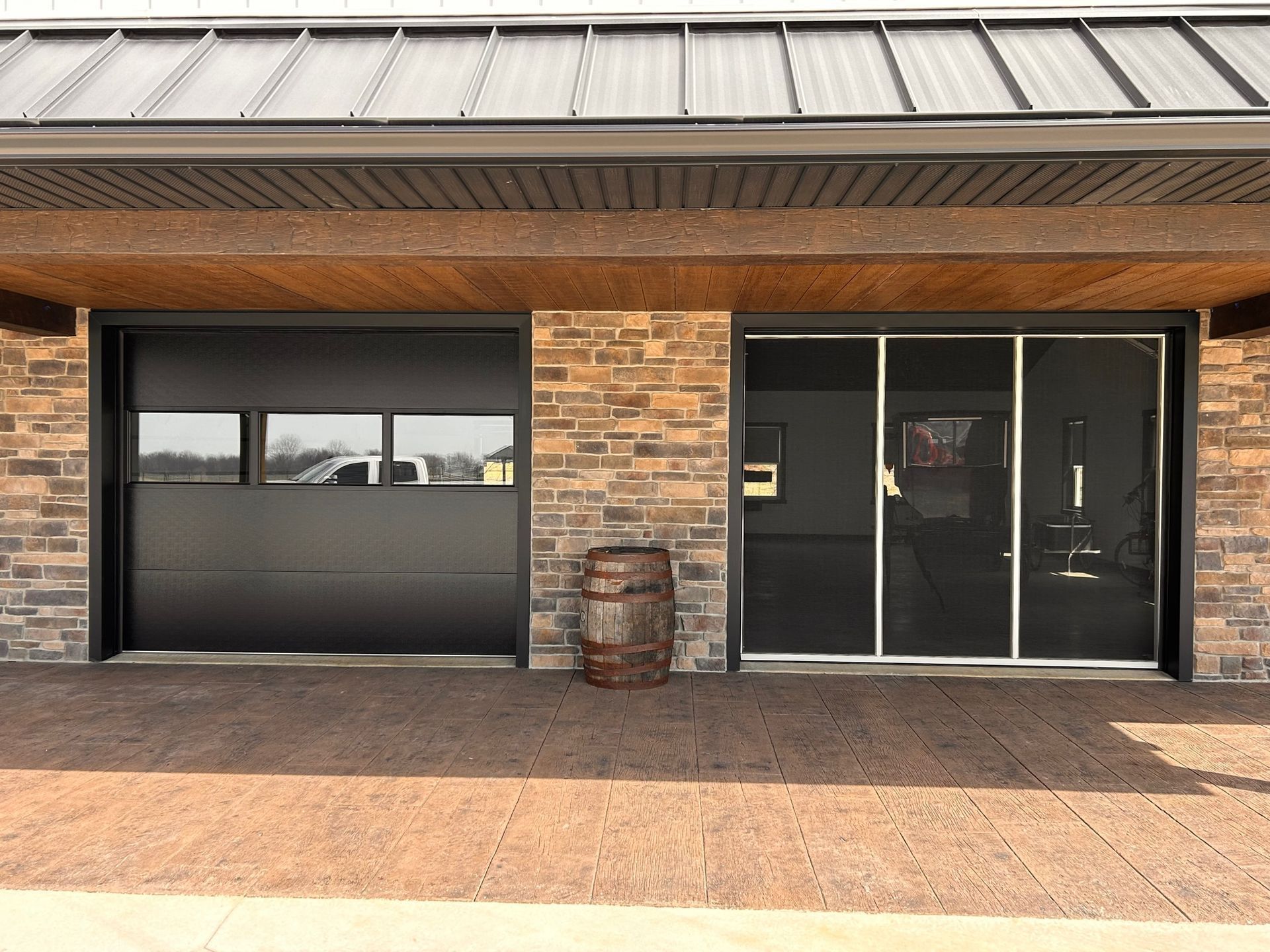 New residential garage door