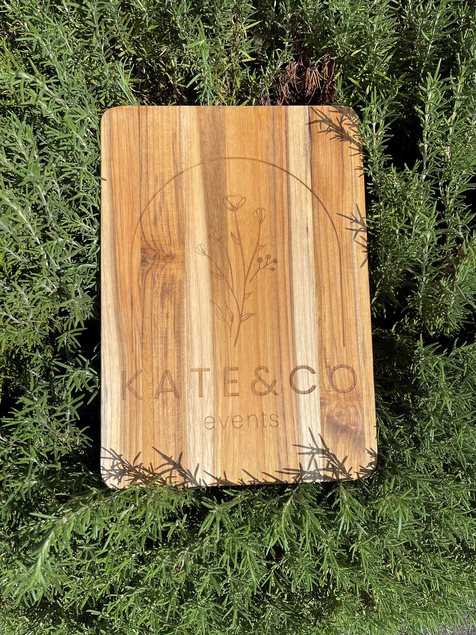 Laser engraved on wood