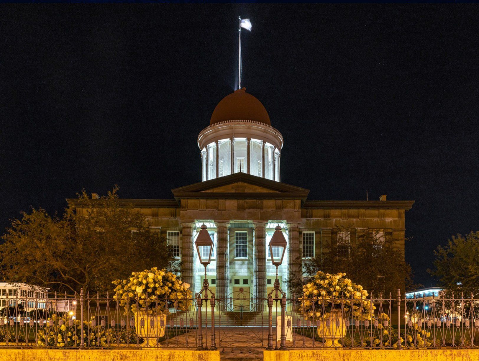 courthouse at night