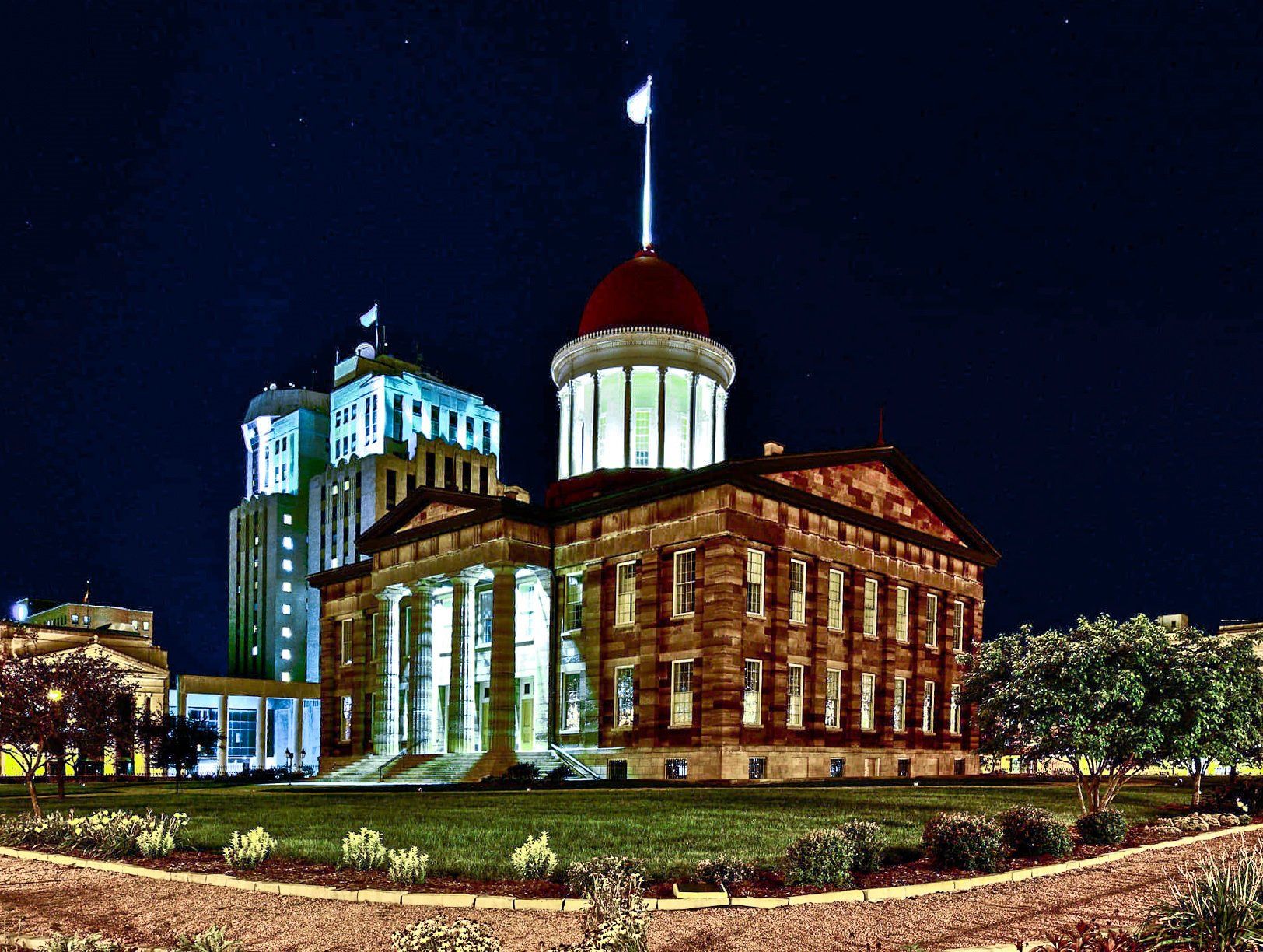 courthouse at night