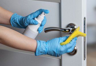 Cleaning door handle