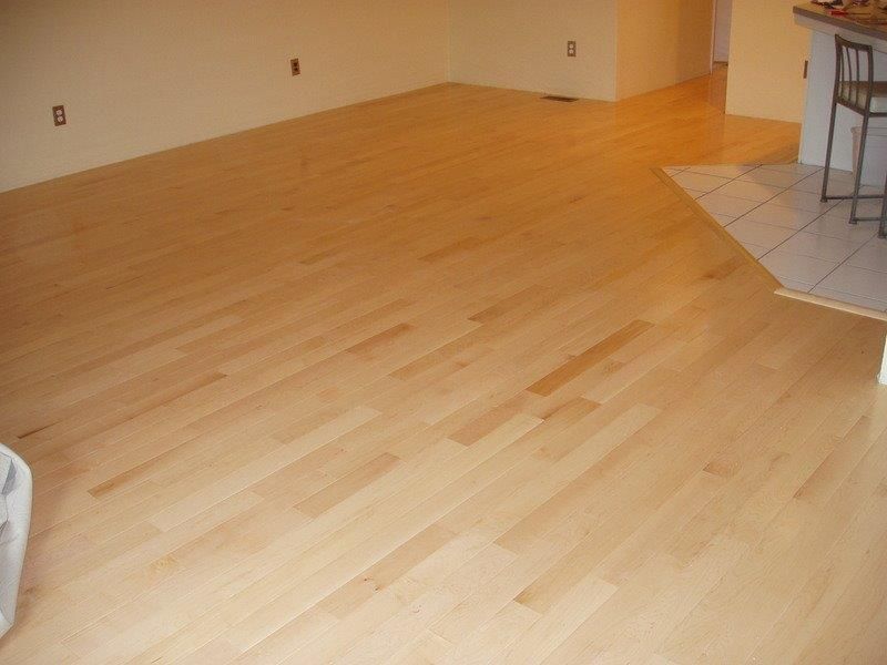A living room with a wooden floor and white walls
