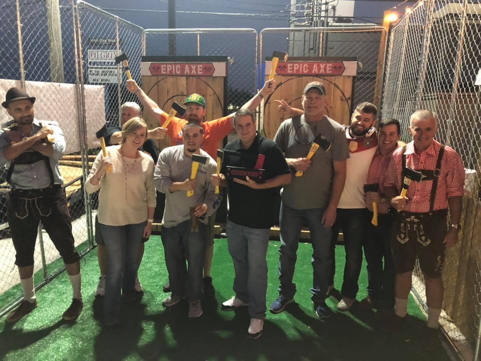 Mobile axe throwing services