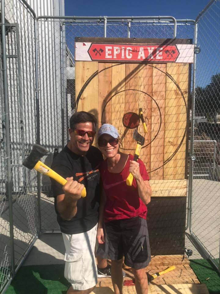 Mobile axe throwing services