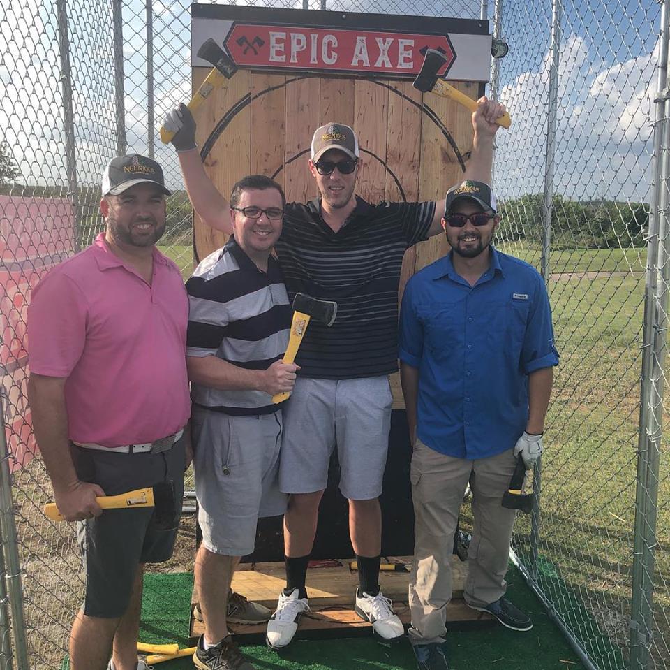 Mobile axe throwing services