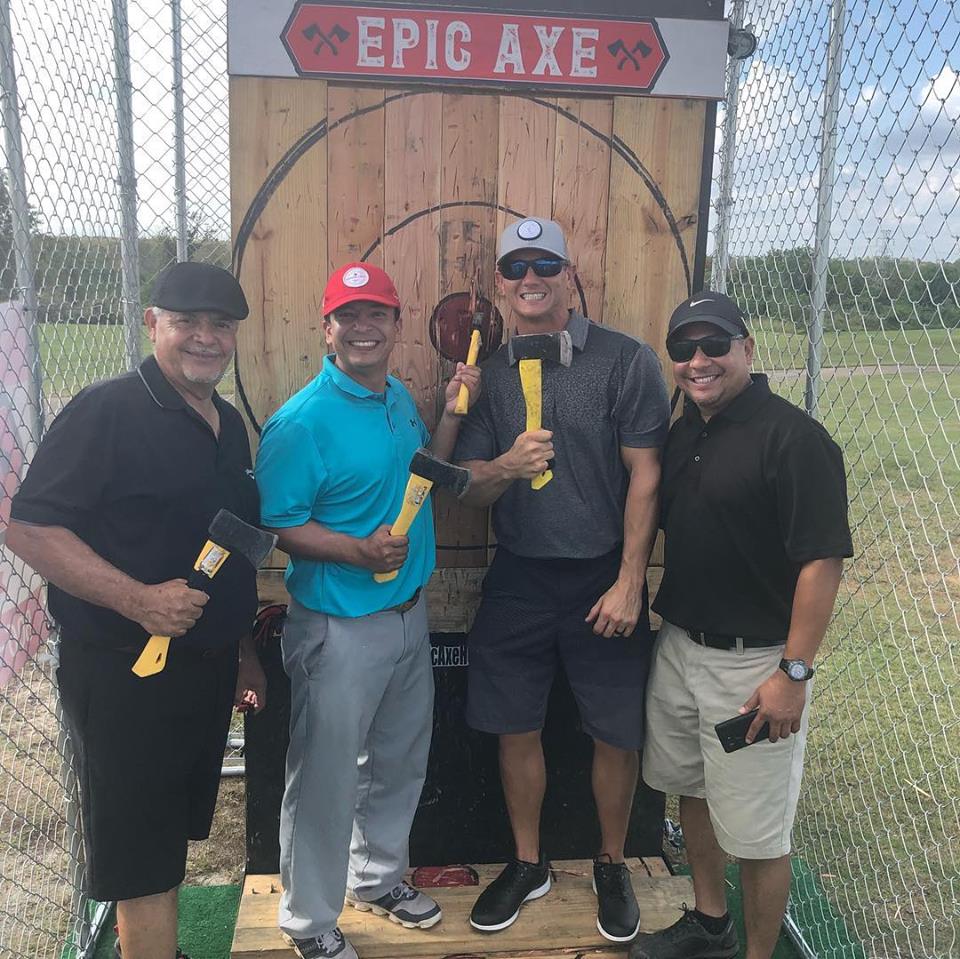 Mobile axe throwing services