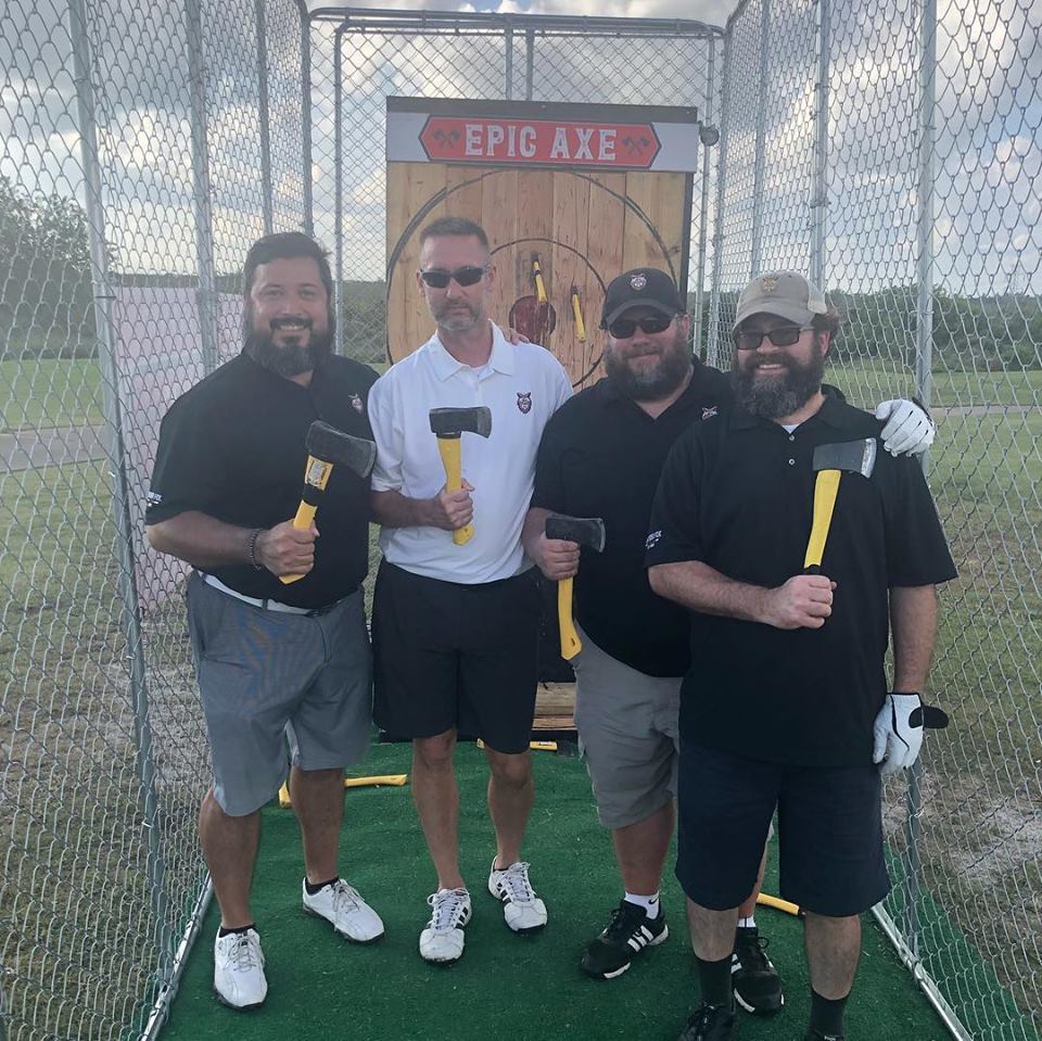 Mobile axe throwing services