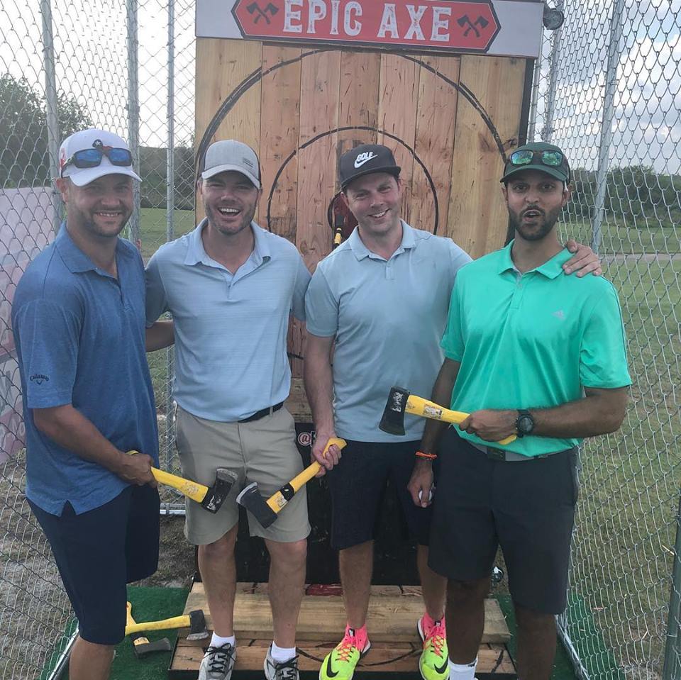 Mobile axe throwing services
