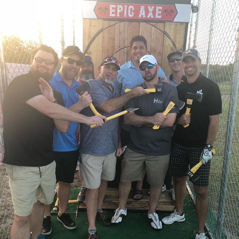 Mobile axe throwing services