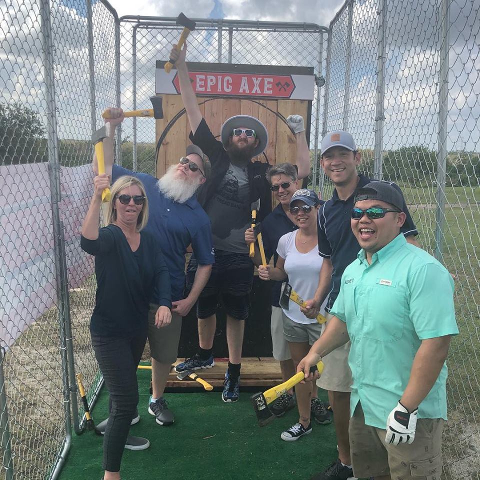 Mobile axe throwing services