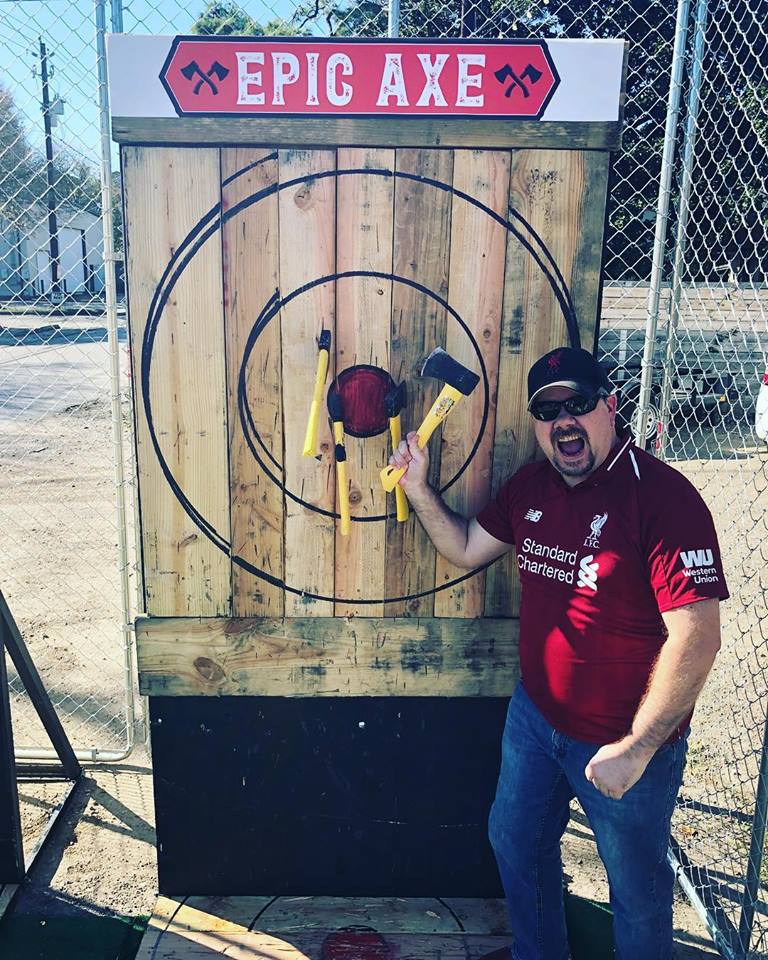 Mobile axe throwing services
