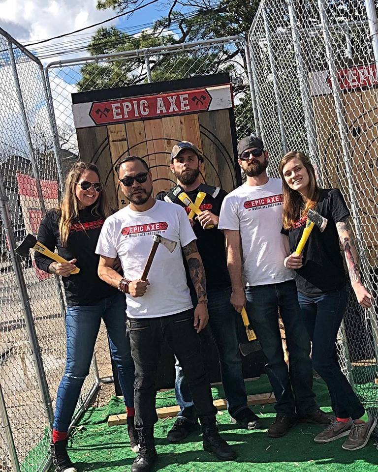 Mobile axe throwing services
