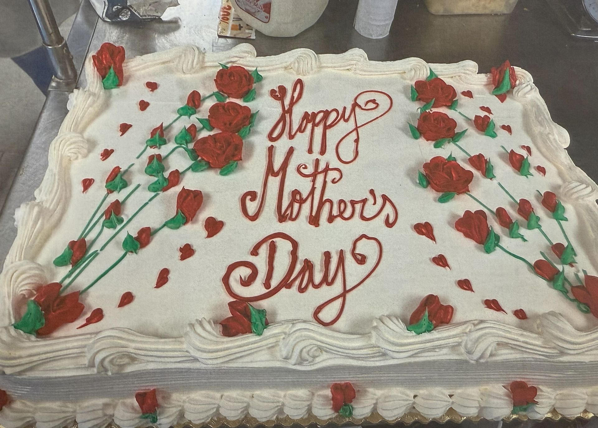 Rectangular cake decorated with 