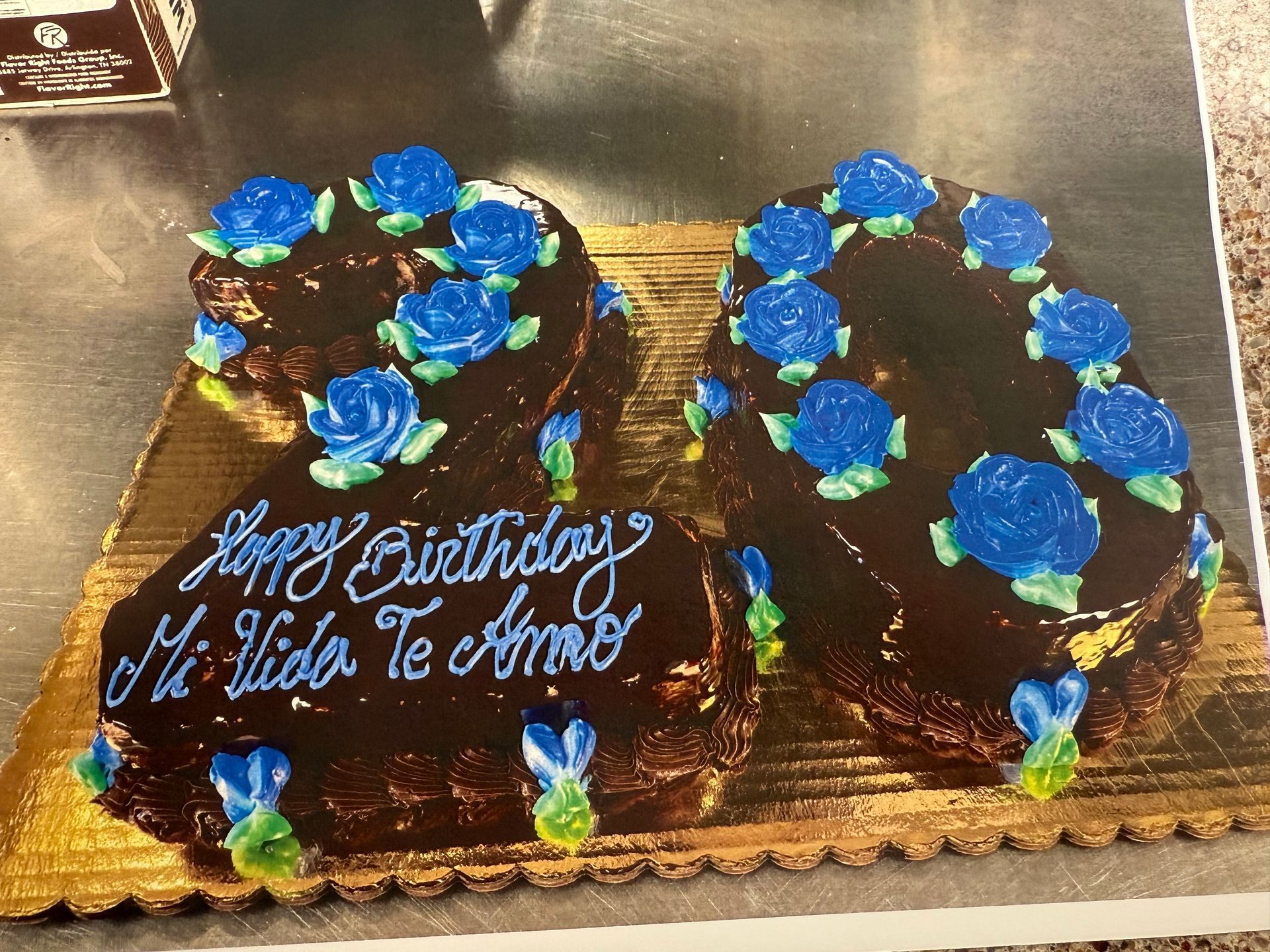 Chocolate cake shaped like 