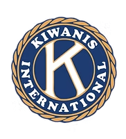 Kiwanis International logo: blue circle with a white and gold letter