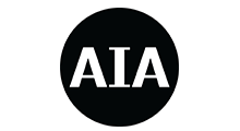 AIA logo: white letters 
