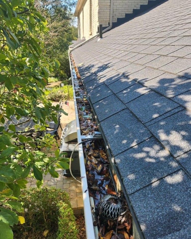 Gutter before cleaning