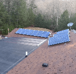 Solar panels on roof