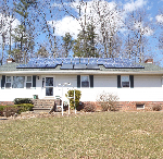Solar panels on roof