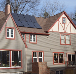 Solar panels on roof