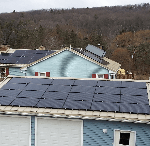Solar panels on roof