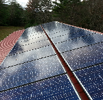 Solar panels on roof