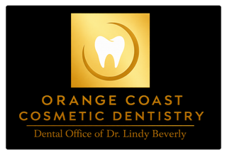 Orange Coast Cosmetic Dentistry logo with gold tooth icon and clinic name