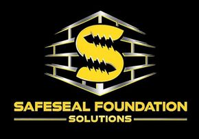 Safeseal Foundation Solutions logo with yellow S inside a hexagon on a black background